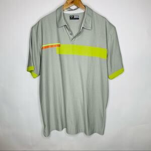 Callaway Grey Colorblock Polo Shirt Golf Size XXL